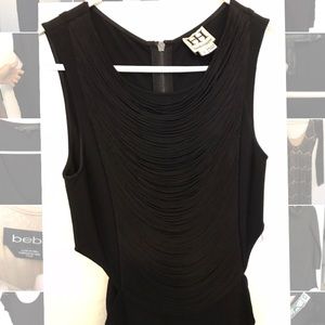 Haute Hippie dress w/fringe & cut-out sides